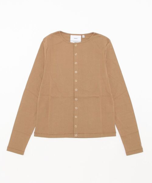 kha:ki(カーキ)の「「KHA:KI / カーキ」11ボタンコットンリブカーディガン"11B CTN RIB C/D"(カーディガン/ボレロ・レディース・ブラック/ネイビー/グレー/ブルー/グリーン/モカ/ベージュ・1/2)」の3枚目の写真