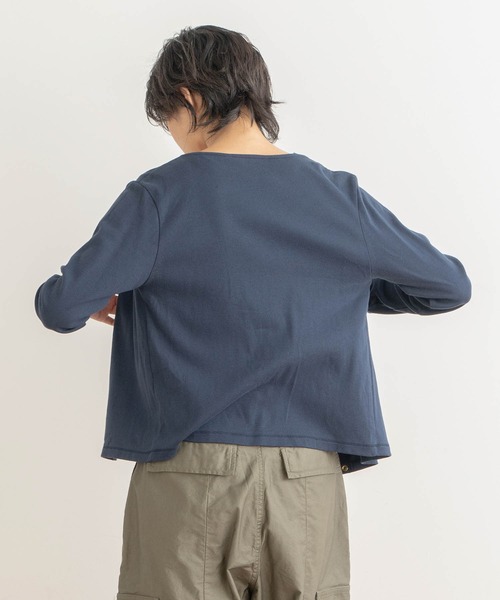 kha:ki(カーキ)の「「KHA:KI / カーキ」11ボタンコットンリブカーディガン"11B CTN RIB C/D"(カーディガン/ボレロ・レディース・ブラック/ネイビー/グレー/ブルー/グリーン/モカ/ベージュ・1/2)」の16枚目の写真