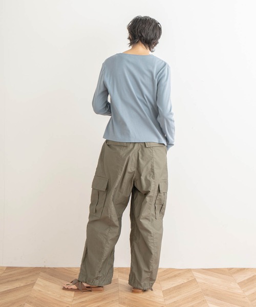 kha:ki(カーキ)の「「KHA:KI / カーキ」11ボタンコットンリブカーディガン"11B CTN RIB C/D"(カーディガン/ボレロ・レディース・ブラック/ネイビー/グレー/ブルー/グリーン/モカ/ベージュ・1/2)」の13枚目の写真