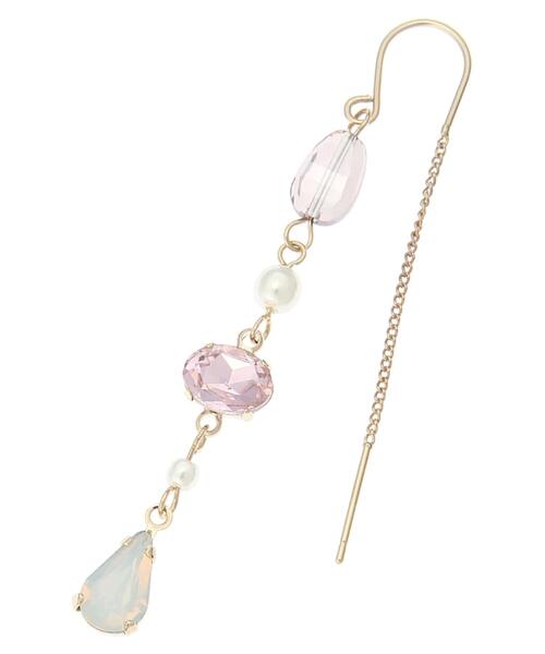 Maison de FLEUR(メゾンドフルール)の「アメリカンビジューピアス(ピアス(両耳用)・レディース・ホワイト/ピンク・FREE)」の8枚目の写真