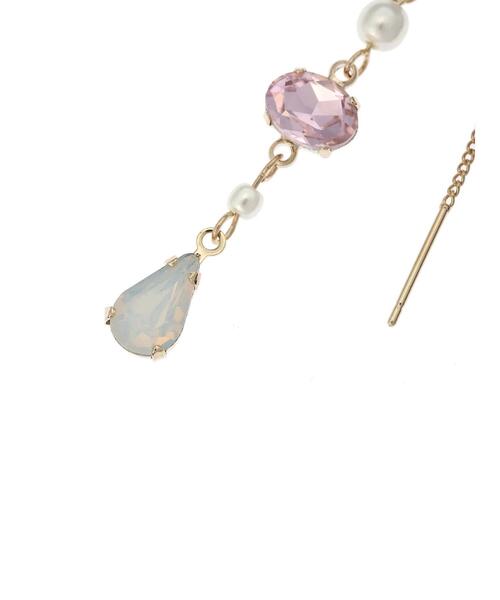 Maison de FLEUR(メゾンドフルール)の「アメリカンビジューピアス(ピアス(両耳用)・レディース・ホワイト/ピンク・FREE)」の10枚目の写真