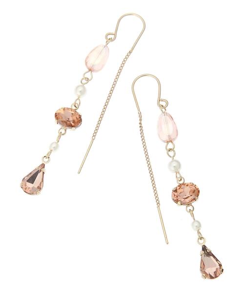 Maison de FLEUR(メゾンドフルール)の「アメリカンビジューピアス(ピアス(両耳用)・レディース・ホワイト/ピンク・FREE)」の12枚目の写真