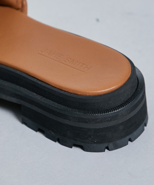 JANESMITH(ジェーンスミス)の「【JANE SMITH(ジェーンスミス)】VIBRAM SOLE LEATHER SLIDE(サンダル・レディース・ブラック/キャメル・37/38/36)」の5枚目の写真