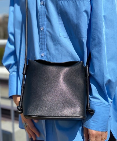 CIAOPANIC（チャオパニック）の「シンプルスタックショルダーバッグ（ショルダーバッグ・レディース・ブラック/ベージュ/バイオレット・FREE）」の8枚目の写真