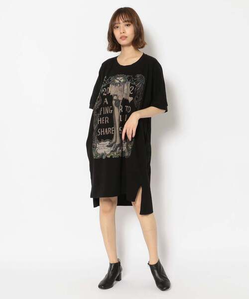 SHARE SPIRIT（シェアースピリット）の「SHARE SPIRIT/シェアースピリット/Rose Leg ワンピース（ワンピース・レディース・ブラック/ホワイト・FREE）」の10枚目の写真