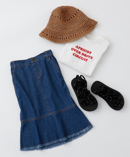 CIAOPANIC TYPY（チャオパニックティピー）の「■【KIDS】フリンジデニムマーメイドスカート（スカート・キッズ・ブルー/アイボリー・SMALL/MEDIUM/LARGE/X-LARGE/XX-LARGE）」の4枚目の写真