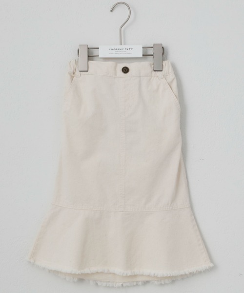 CIAOPANIC TYPY（チャオパニックティピー）の「■【KIDS】フリンジデニムマーメイドスカート（スカート・キッズ・ブルー/アイボリー・SMALL/MEDIUM/LARGE/X-LARGE/XX-LARGE）」の5枚目の写真