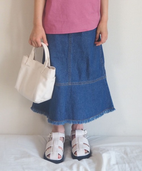 CIAOPANIC TYPY（チャオパニックティピー）の「■【KIDS】フリンジデニムマーメイドスカート（スカート・キッズ・ブルー/アイボリー・SMALL/MEDIUM/LARGE/X-LARGE/XX-LARGE）」の19枚目の写真