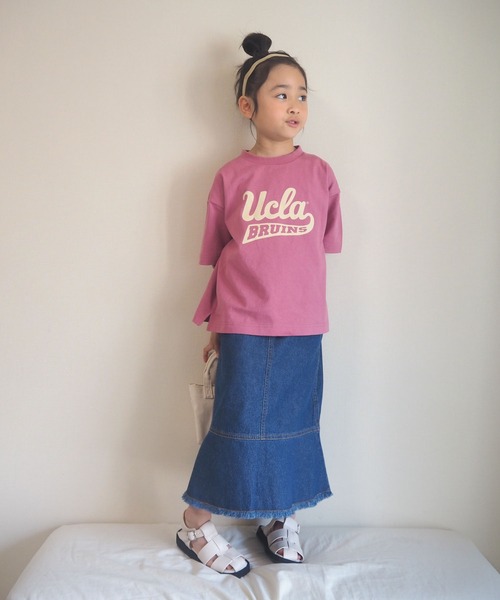 CIAOPANIC TYPY（チャオパニックティピー）の「■【KIDS】フリンジデニムマーメイドスカート（スカート・キッズ・ブルー/アイボリー・SMALL/MEDIUM/LARGE/X-LARGE/XX-LARGE）」の16枚目の写真