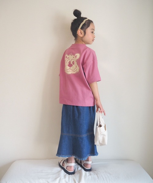 CIAOPANIC TYPY（チャオパニックティピー）の「■【KIDS】フリンジデニムマーメイドスカート（スカート・キッズ・ブルー/アイボリー・SMALL/MEDIUM/LARGE/X-LARGE/XX-LARGE）」の17枚目の写真