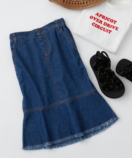 CIAOPANIC TYPY（チャオパニックティピー）の「■【KIDS】フリンジデニムマーメイドスカート（スカート・キッズ・ブルー/アイボリー・SMALL/MEDIUM/LARGE/X-LARGE/XX-LARGE）」の20枚目の写真