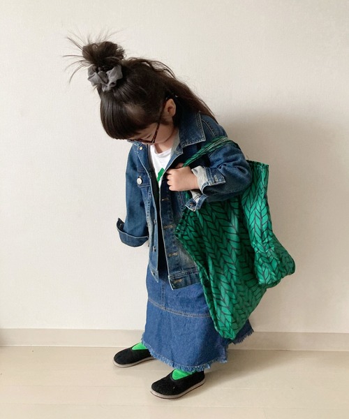 CIAOPANIC TYPY（チャオパニックティピー）の「■【KIDS】フリンジデニムマーメイドスカート（スカート・キッズ・ブルー/アイボリー・SMALL/MEDIUM/LARGE/X-LARGE/XX-LARGE）」の13枚目の写真