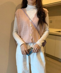 aimoha | シンプルニットベスト(ベスト)