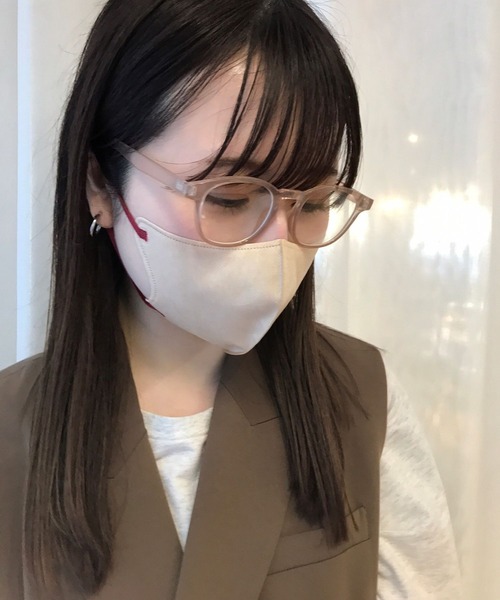 Me%（ミィパーセント）の「プレーンウェリントンメガネ（メガネ・レディース・ブラック/ベージュ/その他・FREE）」の3枚目の写真