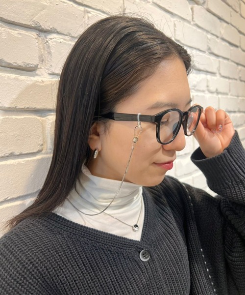 Me%（ミィパーセント）の「プレーンウェリントンメガネ（メガネ・レディース・ブラック/ベージュ/その他・FREE）」の16枚目の写真