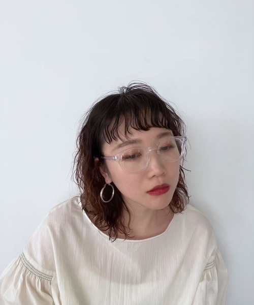 Me%（ミィパーセント）の「プレーンウェリントンメガネ（メガネ・レディース・ブラック/ベージュ/その他・FREE）」の5枚目の写真