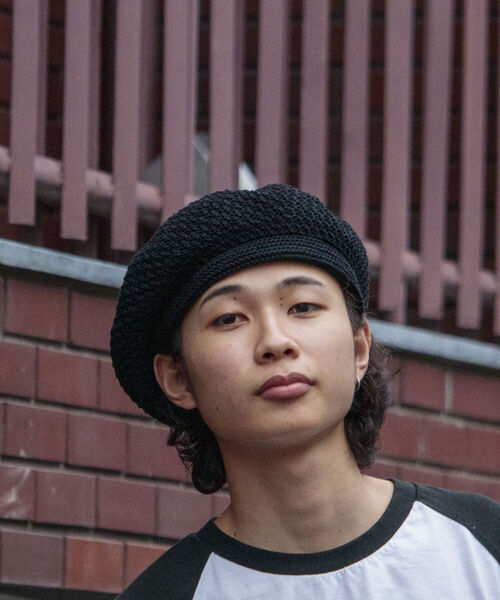 Nine Tailor(ナインテイラー)の「【Nine Tailor/ナインテーラー】Lacking tam beret ベレー帽(ハンチング/ベレー帽・メンズ・ブラック/ダークグリーン・FREE)」の9枚目の写真