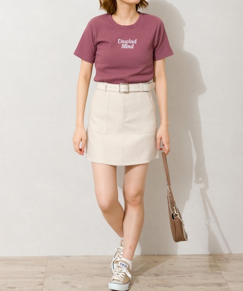 SpRay(スプレイ)の「テレコロゴ刺繍Tシャツ(Tシャツ/カットソー・レディース・ブラック/オフホワイト/ラベンダー/ブルー系その他/ピンク系その他・FREE)」の14枚目の写真
