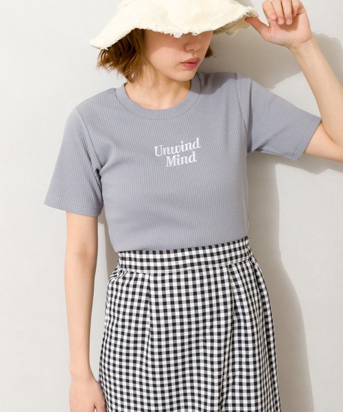SpRay(スプレイ)の「テレコロゴ刺繍Tシャツ(Tシャツ/カットソー・レディース・ブラック/オフホワイト/ラベンダー/ブルー系その他/ピンク系その他・FREE)」の15枚目の写真