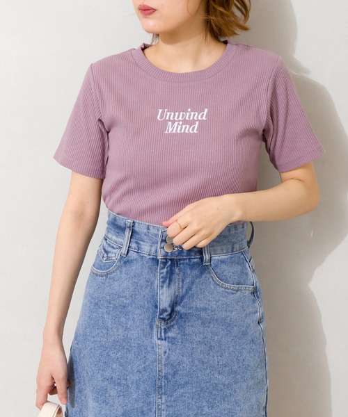 SpRay(スプレイ)の「テレコロゴ刺繍Tシャツ(Tシャツ/カットソー・レディース・ブラック/オフホワイト/ラベンダー/ブルー系その他/ピンク系その他・FREE)」の18枚目の写真