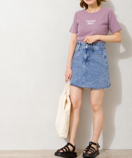 SpRay(スプレイ)の「テレコロゴ刺繍Tシャツ(Tシャツ/カットソー・レディース・ブラック/オフホワイト/ラベンダー/ブルー系その他/ピンク系その他・FREE)」の19枚目の写真