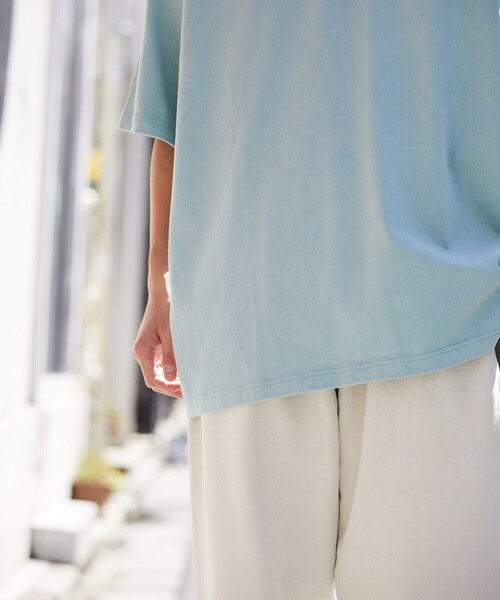 FREAK'S STORE(フリークスストア)の「FREAK'S STORE/フリークスストア ヘビーウェイト ヘンリーネック Tシャツ/ヘビーオンス/ビックシルエット(Tシャツ/カットソー・メンズ・ホワイト/アッシュグレー/グリーン/ミント/スミクロ/グレイッシュベージュ・SMALL/MEDIUM/LARGE)」の11枚目の写真