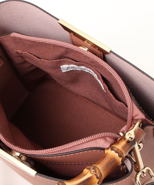 EDIT COLOGNE（エディットコロン）の「バンブーハンドルショルダーバッグ（ショルダーバッグ・レディース・ブラック/ベージュ/ピンク・ﾌﾘ-）」の5枚目の写真