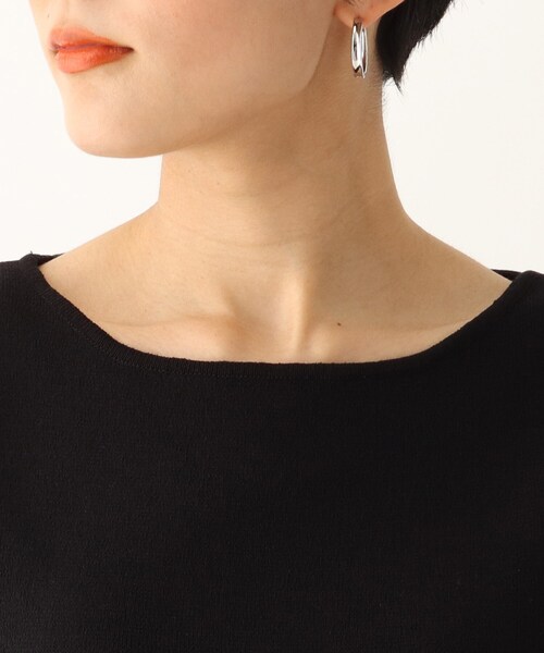 OPAQUE.CLIP（オペークドットクリップ）の「◆【C】エンブロイダリーレーススリーブ ストレッチリブニット【WEB限定サイズ】（ニット/セーター・レディース・ブラック/オレンジ/ブラウン系その他/ホワイト系・40/38/36/34）」の8枚目の写真