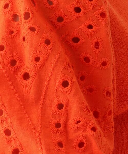 OPAQUE.CLIP（オペークドットクリップ）の「◆【C】エンブロイダリーレーススリーブ ストレッチリブニット【WEB限定サイズ】（ニット/セーター・レディース・ブラック/オレンジ/ブラウン系その他/ホワイト系・40/38/36/34）」の16枚目の写真