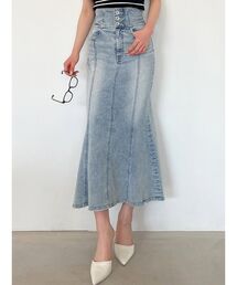 GYDA | H/Wボタンマーメイドデニムスカート(デニムスカート)