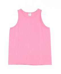 Katie♡リブ編みピンクタンクトップ ピンク キャミソール レディース タンクトップ チラ見せ インナー リブ