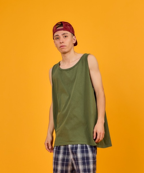 WALLA WALLA SPORT(ワラワラスポーツ)の「SOLID TANK TOP / ソリッド タンクトップ(タンクトップ・メンズ・ネイビー/アイボリー/グリーン/ブラック/オレンジ/ホワイト/チャコール/ダークグリーン系2/ロイヤルブルー/モカ/ブラック系その他/パープル系その他/レッド系その他/ピンクベージュ/グレイッシュブルー/ピンク系その他/グレー系その他/インディゴブルー/ブルーグリーン/ピンク系その他3/マスタード/アッシュグレー/ダークブラウン/レッド系その他2/ライトグリーン/レモンイエロー/グリーン系その他・SMALL/LARGE/X-LARGE/MEDIUM/XX-LARGE)」の13枚目の写真
