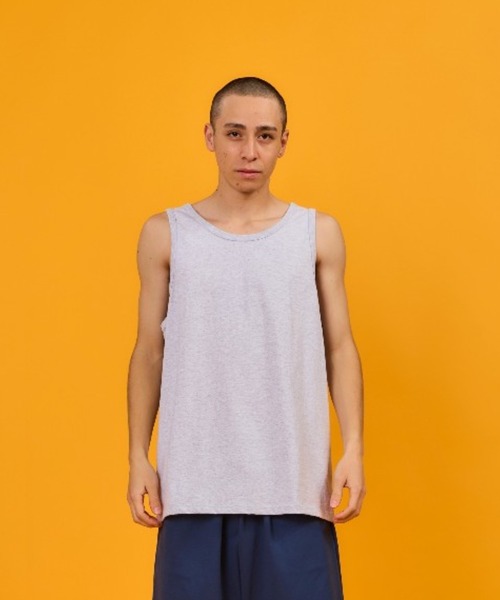 WALLA WALLA SPORT(ワラワラスポーツ)の「SOLID TANK TOP / ソリッド タンクトップ(タンクトップ・メンズ・ネイビー/アイボリー/グリーン/ブラック/オレンジ/ホワイト/チャコール/ダークグリーン系2/ロイヤルブルー/モカ/ブラック系その他/パープル系その他/レッド系その他/ピンクベージュ/グレイッシュブルー/ピンク系その他/グレー系その他/インディゴブルー/ブルーグリーン/ピンク系その他3/マスタード/アッシュグレー/ダークブラウン/レッド系その他2/ライトグリーン/レモンイエロー/グリーン系その他・SMALL/LARGE/X-LARGE/MEDIUM/XX-LARGE)」の5枚目の写真