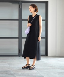 涼感サマーニットノースリーブワンピースC
