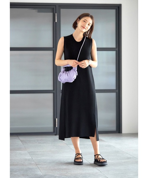 STYLE DELI(スタイルデリ)の「涼感サマーニットノースリーブワンピースC(ワンピース・レディース・ブラック/モカ/ネイビー/パープル・FREE)」の15枚目の写真