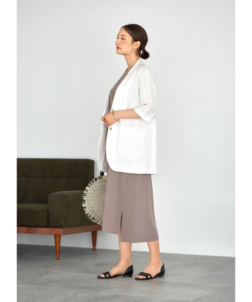 STYLE DELI(スタイルデリ)の「涼感サマーニットノースリーブワンピースC(ワンピース・レディース・ブラック/モカ/ネイビー/パープル・FREE)」の19枚目の写真