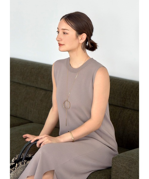 STYLE DELI(スタイルデリ)の「涼感サマーニットノースリーブワンピースC(ワンピース・レディース・ブラック/モカ/ネイビー/パープル・FREE)」の16枚目の写真