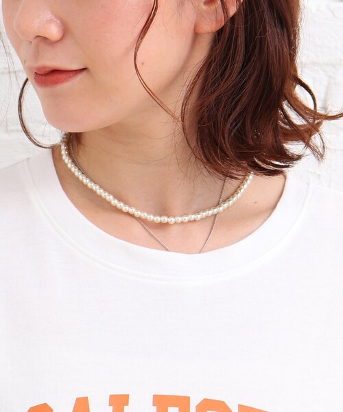 SHOO・LA・RUE（シューラルー）の「◆【S-L】カレッジロゴプリントTシャツ（Tシャツ/カットソー・レディース・チャコールグレー/ホワイト系・02/03/01）」の6枚目の写真