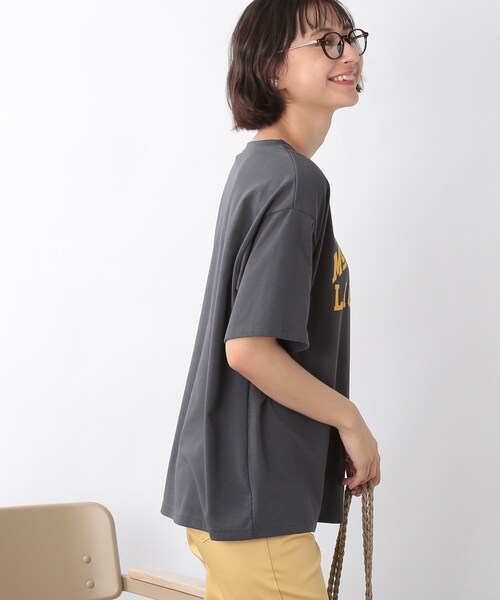 SHOO・LA・RUE（シューラルー）の「◆【S-L】カレッジロゴプリントTシャツ（Tシャツ/カットソー・レディース・チャコールグレー/ホワイト系・02/03/01）」の12枚目の写真