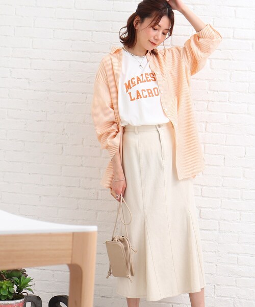 SHOO・LA・RUE（シューラルー）の「◆【S-L】カレッジロゴプリントTシャツ（Tシャツ/カットソー・レディース・チャコールグレー/ホワイト系・02/03/01）」の19枚目の写真