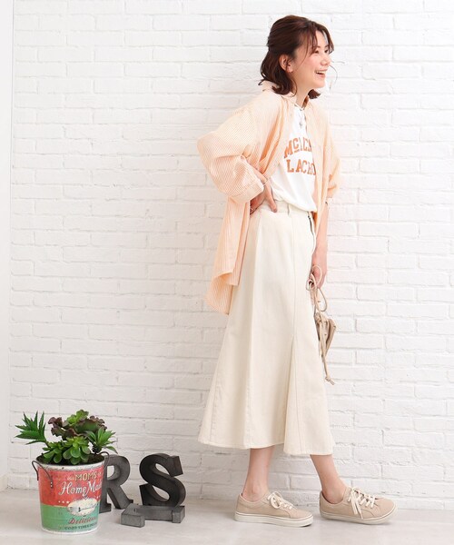 SHOO・LA・RUE（シューラルー）の「◆【S-L】カレッジロゴプリントTシャツ（Tシャツ/カットソー・レディース・チャコールグレー/ホワイト系・02/03/01）」の22枚目の写真