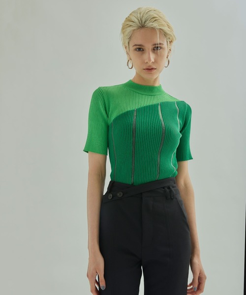 UNITED TOKYO（ユナイテッドトウキョウ）の「オブリックリブニット  