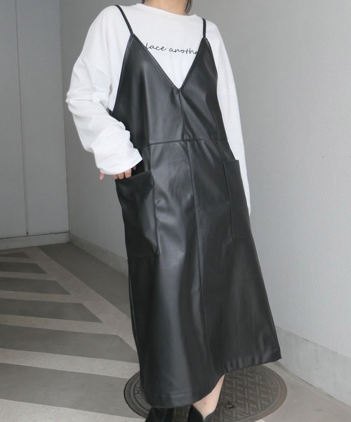 CORNERS(コーナーズ)の「キャミソールワンピース(ワンピース・レディース・ブラウン・M)」の2枚目の写真