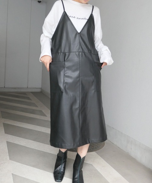 CORNERS(コーナーズ)の「キャミソールワンピース(ワンピース・レディース・ブラウン・M)」の4枚目の写真