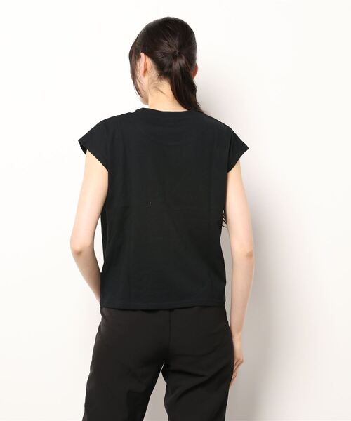 LATINA（ラティーナ）の「USAコットンフレンチスリーブTシャツ（Tシャツ/カットソー・レディース・オフホワイト/ブラック・FREE）」の7枚目の写真