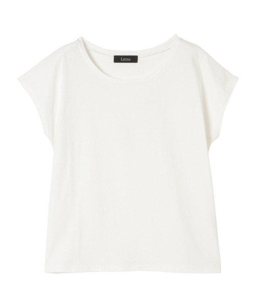 LATINA（ラティーナ）の「USAコットンフレンチスリーブTシャツ（Tシャツ/カットソー・レディース・オフホワイト/ブラック・FREE）」の10枚目の写真