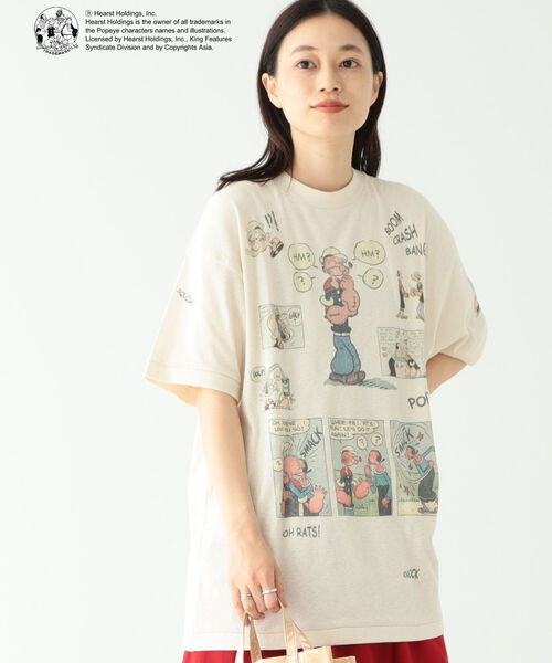 BEAMS BOY（ビームスボーイ）の「BEAMS BOY / ポパイ プリント ショートスリーブ（Tシャツ/カットソー・レディース・オフホワイト/ナチュラル・ONE SIZE）」の15枚目の写真