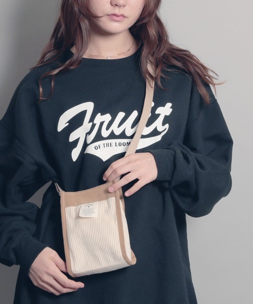 CONVERSE（コンバース）の「【CONVERSE/コンバース】CORDUROY MINI SHOULDER BAG　コーデュロイミニショルダーバッグ（ショルダーバッグ・レディース・オフホワイト/ブラック/ライトブラウン・FREE）」の5枚目の写真