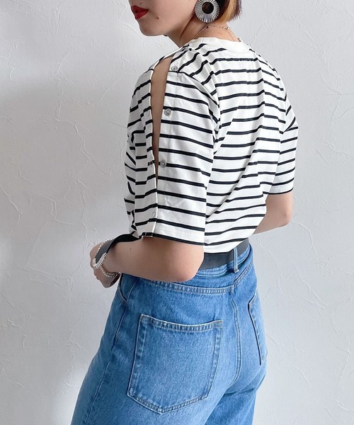 PAGEBOY（ページボーイ）の「ショルダースナッププルオーバー（Tシャツ/カットソー・レディース・ブラック/オフホワイト/ホワイト系その他・FREE）」の19枚目の写真