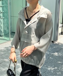 リップルオーガンジーアノラックパーカー